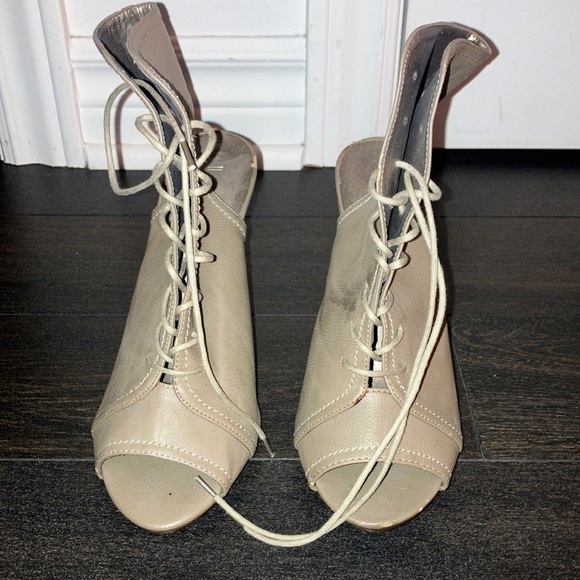 New and never left the house pleather laced sandals​ - Picture 2 of 7